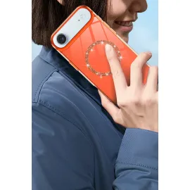 Newface Apple Iphone 17 Air Live Diamond Magsafe Kapak - Mavi