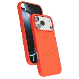 Newface Apple Iphone 17 Pro Max Regal Magsafe Standlı Kapak - Turuncu