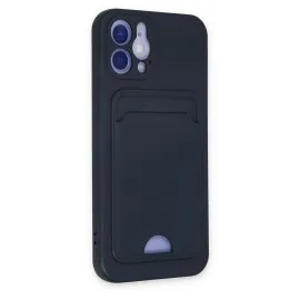 Newface Iphone 12 Kılıf Kelvin Kartvizitli Silikon - Lacivert