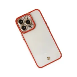 Newface Iphone 13 Pro Kılıf Liva Lens Silikon - Kırmızı