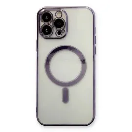Newface Iphone 13 Pro Kılıf Magneticsafe Lazer Silikon - Mor