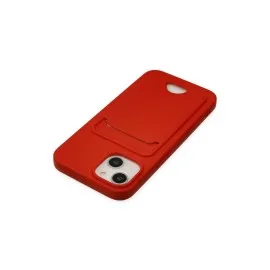 Newface Iphone 14 Plus Kılıf Kelvin Kartvizitli Silikon - Kırmızı