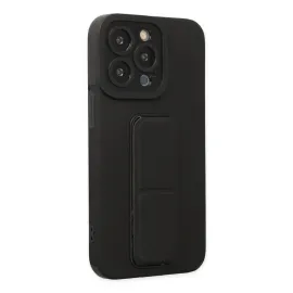 Newface Iphone 14 Pro Kılıf Mega Standlı Silikon - Siyah