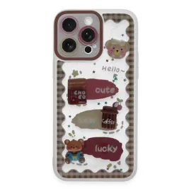 Newface Iphone 14 Pro Max Kılıf Sweet Desenli Silikon Kapak - Şeffaf