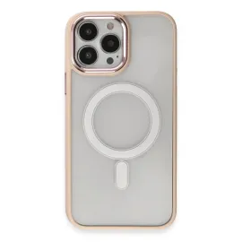 Newface Iphone 15 Pro Kılıf Room Magneticsafe Silikon - Pudra