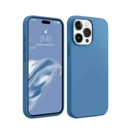 Newface Iphone 15 Pro Max Kılıf First Silikon - Mavi