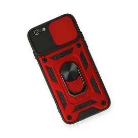 Newface Iphone 6 Kılıf Pars Lens Yüzüklü Silikon - Kırmızı
