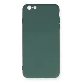 Newface Iphone 6 Plus Kılıf Nano Içi Kadife Silikon - Koyu Yeşil
