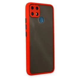 Newface Realme C25 Kılıf Montreal Silikon Kapak - Kırmızı