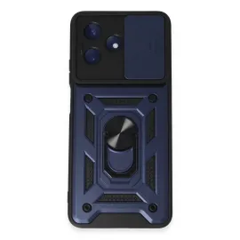 Newface Realme C53 Kılıf Pars Lens Yüzüklü Silikon - Lacivert