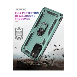 Newface Samsung Galaxy A02S Kılıf Sofya Yüzüklü Silikon Kapak - Yeşil