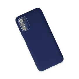 Newface Samsung Galaxy A03S Kılıf Lansman Glass Kapak - Sky Blue