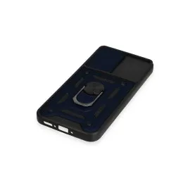 Newface Samsung Galaxy A54 5G Kılıf Pars Lens Yüzüklü Silikon - Lacivert