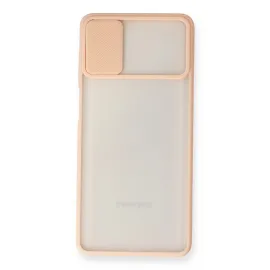 Newface Samsung Galaxy M51 Kılıf Palm Buzlu Kamera Sürgülü Silikon - Pembe
