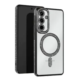 Newface Samsung Galaxy S23 Fe Joke Simli Magneticsafe Kılıf - Siyah