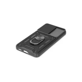 Newface Samsung Galaxy S24 Kılıf Pars Lens Yüzüklü Silikon - Siyah