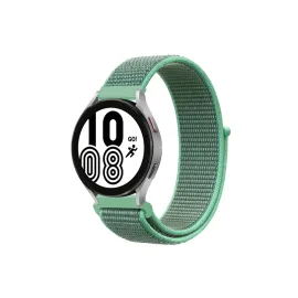 Newface Samsung Galaxy Watch 4 Hasırlı Cırtcırtlı Kordon - Turkuaz