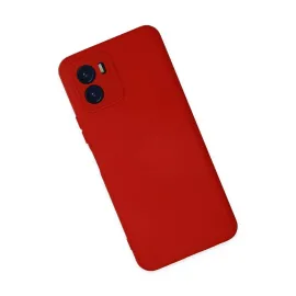 Newface Vivo Y15S Kılıf Nano Içi Kadife Silikon - Kırmızı