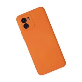 Newface Vivo Y15S Kılıf Nano Içi Kadife Silikon - Turuncu
