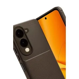 Newface Vivo Y29S Auto Focus Karbon Kapak - Kahverengi