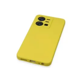 Newface Vivo Y35 Kılıf Nano Içi Kadife Silikon - Sarı