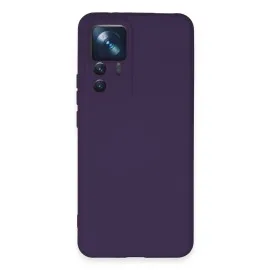 Newface Xiaomi Mi 12T Pro Kılıf Nano Içi Kadife Silikon - Mor