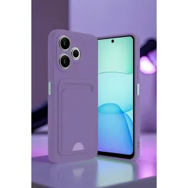 Newface Xiaomi Redmi 13 4G Kılıf Kelvin Kartvizitli Silikon - Siyah