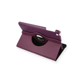 Newface iPad Mini 1 Kılıf 360 Tablet Deri Kılıf - Mürdüm