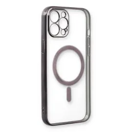 Newface Iphone 12 Pro Kılıf Magneticsafe Lazer Silikon - Siyah