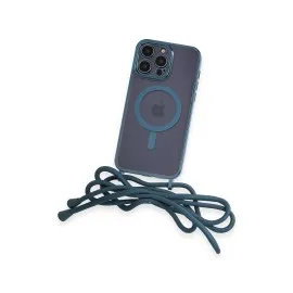 Newface Iphone 13 Pro Kılıf Divo Lazer Askılı Magsafe Kapak - Sierra Blue