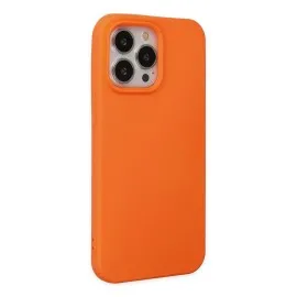 Newface Iphone 15 Pro Kılıf Nano Içi Kadife Silikon - Turuncu
