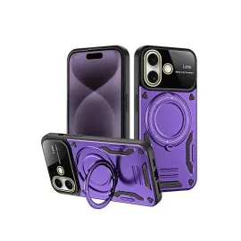 Newface Iphone 16 Kılıf Joy Lens Standlı Kapak - Mor