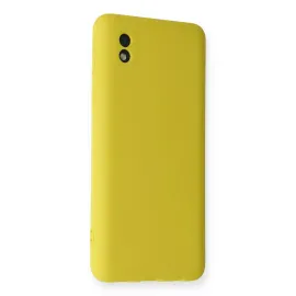 Newface Samsung Galaxy A01 Core Kılıf Nano Içi Kadife Silikon - Sarı
