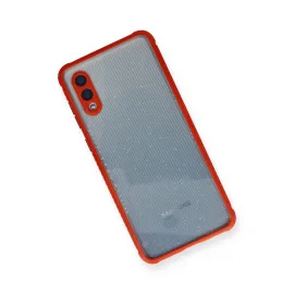 Newface Samsung Galaxy A02 Kılıf Miami Şeffaf Silikon - Kırmızı