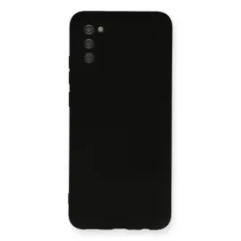 Newface Samsung Galaxy A03S Kılıf Nano Içi Kadife  Silikon - Siyah
