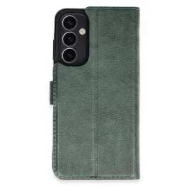 Newface Samsung Galaxy A25 5G Kılıf Trend S Plus Kapaklı Kılıf - Yeşil