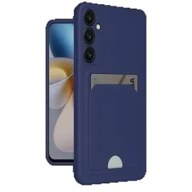 Newface Samsung Galaxy A55 5G Kılıf Kelvin Kartvizitli Silikon - Lacivert