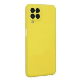 Newface Samsung Galaxy M33 Kılıf Nano Içi Kadife Silikon - Sarı