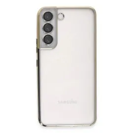 Newface Samsung Galaxy S22 Kılıf Razer Lensli Silikon - Gold
