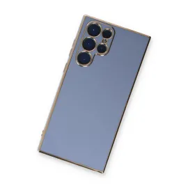 Newface Samsung Galaxy S22 Ultra Kılıf Volet Silikon - Mavi