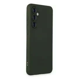 Newface Samsung Galaxy S23 Fe Kılıf Nano Içi Kadife Silikon - Koyu Yeşil