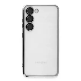 Newface Samsung Galaxy S23 Plus Kılıf Razer Lensli Silikon - Gümüş