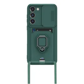 Newface Samsung Galaxy S24 Plus Kılıf Zuma Kartvizitli Yüzüklü Silikon - Yeşil