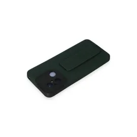 Newface Xiaomi Redmi 12C Kılıf Mega Standlı Silikon - Yeşil