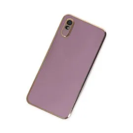 Newface Xiaomi Redmi 9A Kılıf Volet Silikon - Mor