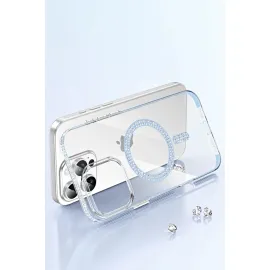 Joko Apple Iphone 16 Pro Max Move Taşlı Magsafe Kapak - Mavi