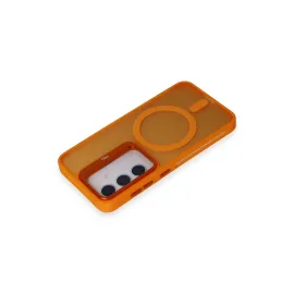 Joko Samsung Galaxy S24 Flet Lens Magsafe Kapak - Turuncu