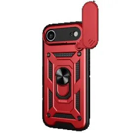 Newface Apple Iphone 17 Air Pars Lens Yüzüklü Silikon - Kırmızı