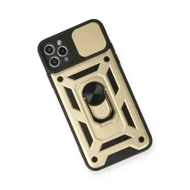 Newface Iphone 11 Pro Kılıf Pars Lens Yüzüklü Silikon - Gold