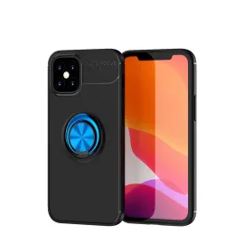 Newface Iphone 12 Mini Kılıf Range Yüzüklü Silikon - Siyah-Mavi